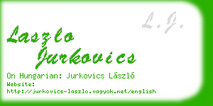 laszlo jurkovics business card